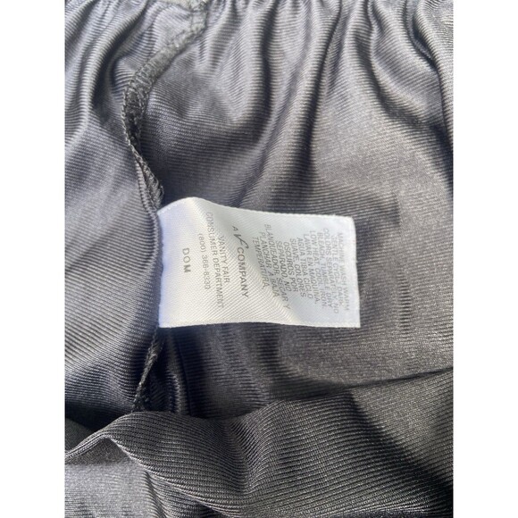 Vintage Vanity Fair Satin Mini Skirt Half Slip Women Large Black Nylon Lace Trim - Picture 9 of 11